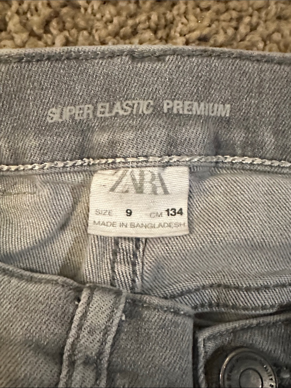 Zara Light Blue Distressed Kids Jeans - Picture 6 of 8